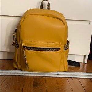 Faux leather backpack